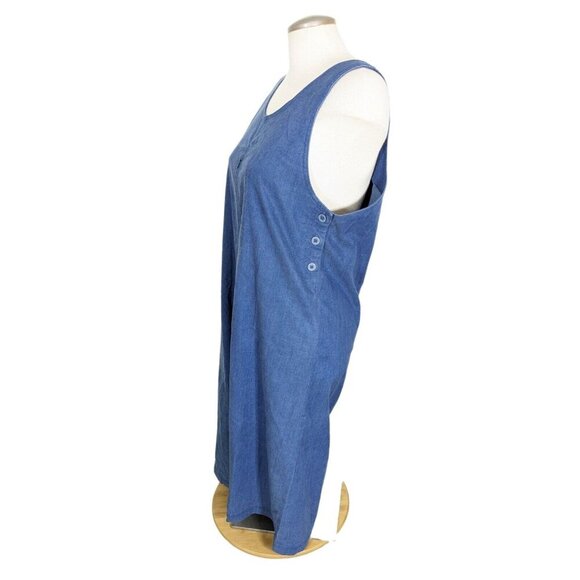 Vintage Tilley Endurables Tank Dress Womens M Denim Blue Y2K Tencel Blend Canada - Picture 4 of 8